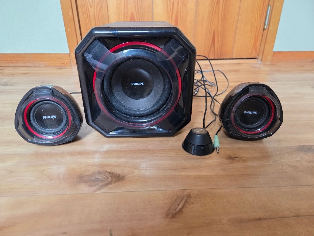 Philips SPA5300/10 2.1 Speakerset | 3.5mm, Ophalen, Zo goed als nieuw, Audiokanaal 2.1, Philips