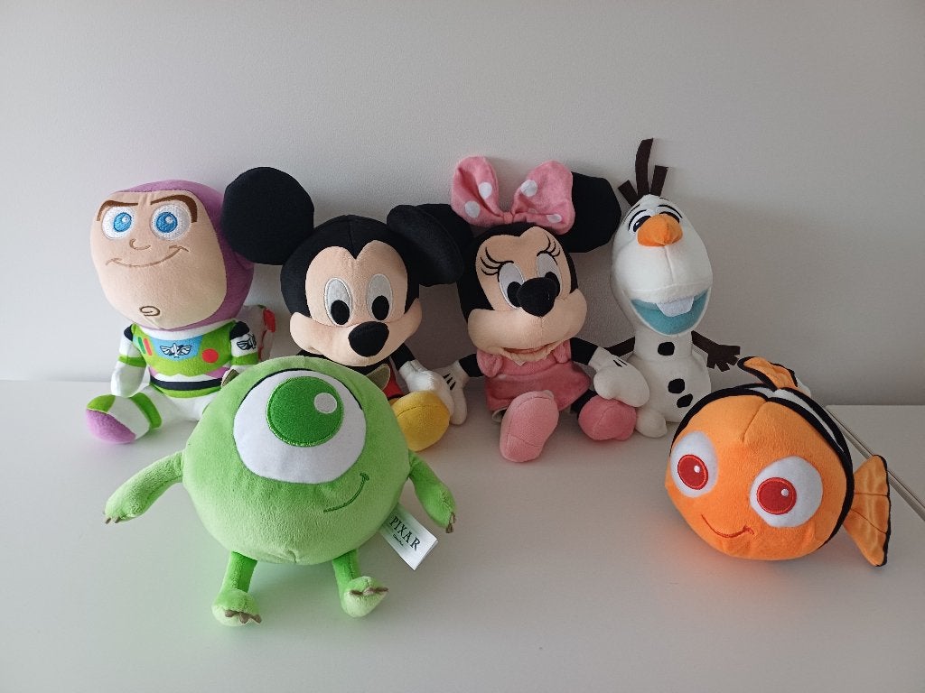 6x pluche knuffel Pixar & Disney, NIEUW! 6=€6,-!, Kinderen en Baby's, Ophalen of Verzenden, Nieuw, Overige typen