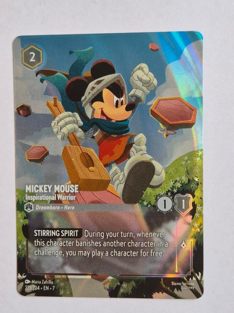 Disney Lorcana Enchanted Mickey Mouse CH 7, Ophalen of Verzenden, Nieuw, Losse kaart, Foil