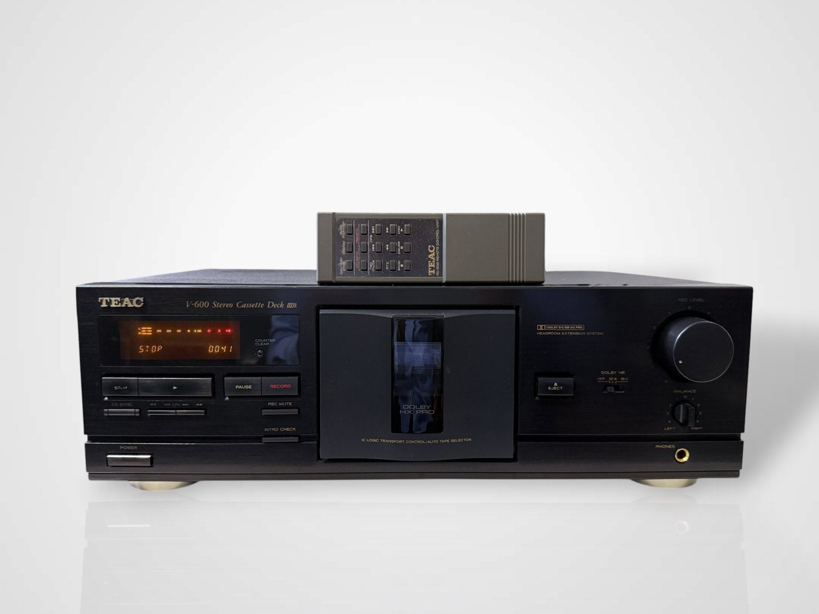 TEAC V-600 Stereo Cassette Deck met afstandsbediening, Audio, Tv en Foto, Tiptoetsen, Teac, Enkel, Ophalen of Verzenden