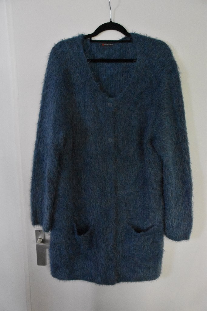 prachtig nieuw blauw harig vest maat XXL Street One 50/52, Kleding | Dames, Blauw, Trui of Vest, Street One, Nieuw