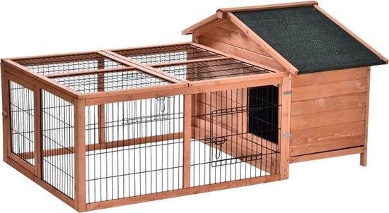 Konijnenhok Konijnenren 147x96x69cm RETOUR- Extra voordelig, Maxxpet, 110 cm of meer, Peer, Nieuw
