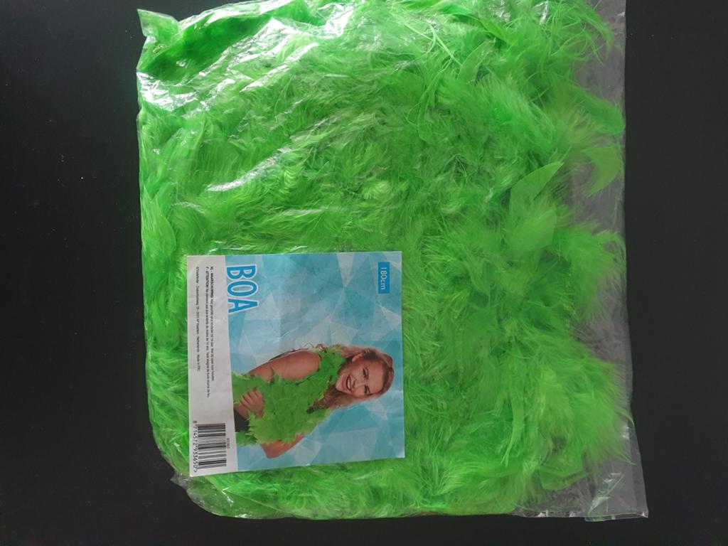 Nieuwe Groene Boa - 180cm Feestaccessoire, Ophalen of Verzenden, Nieuw, Feestartikel, Carnaval
