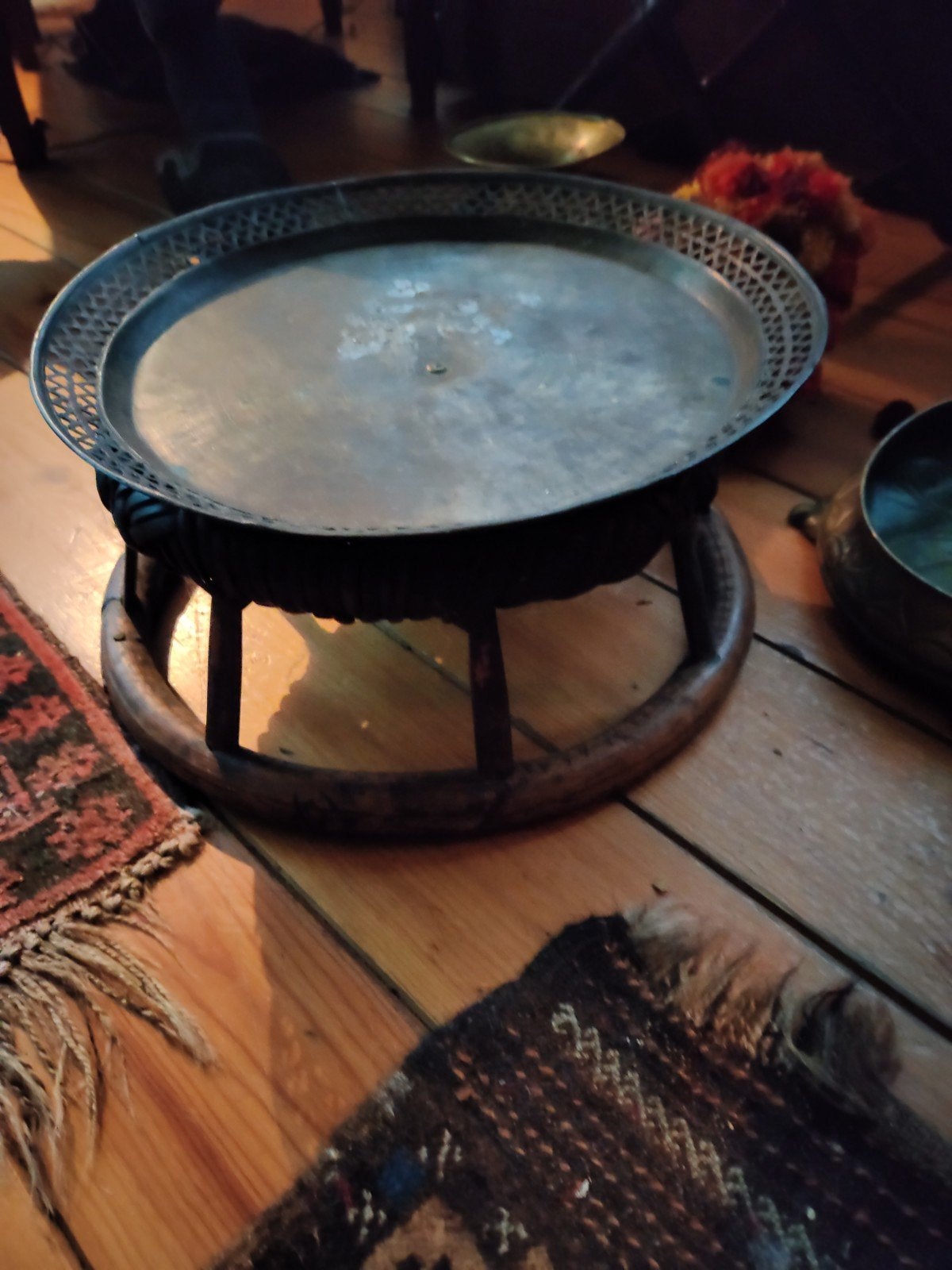 Tabouret Uit Laos, rond origineel, Ophalen