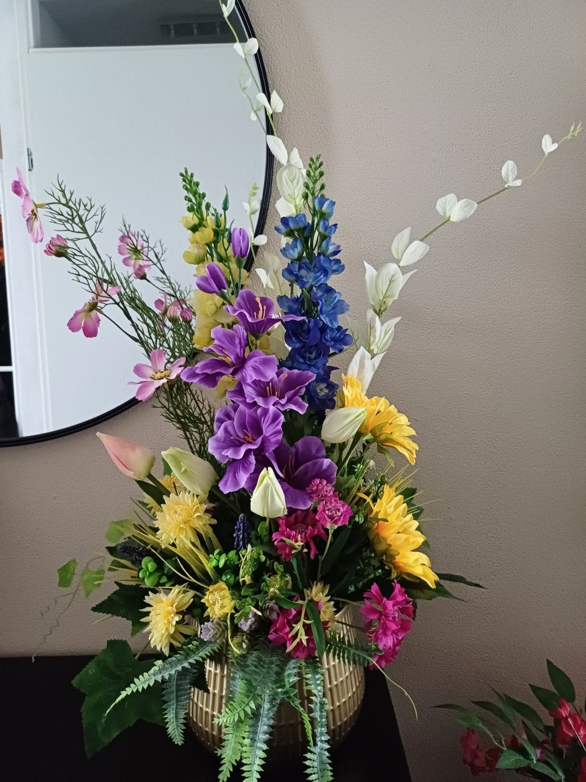 Prachtig zijden bloemstuk - 70 cm hoog, Ophalen of Verzenden, Nieuw