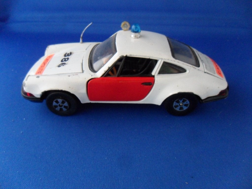 Vintage Porsche 911 Rijkspolitie modelauto PLAYART 1:25, Ophalen of Verzenden, Gebruikt, Auto, Overige merken