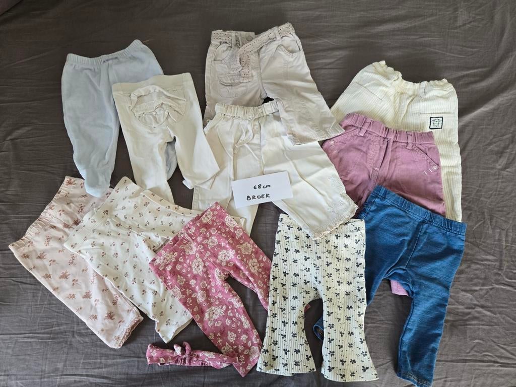 Maat 68: Babykleding pakket broeken, Kinderen en Baby's, Ophalen of Verzenden, Gebruikt, Diverse, Meisje