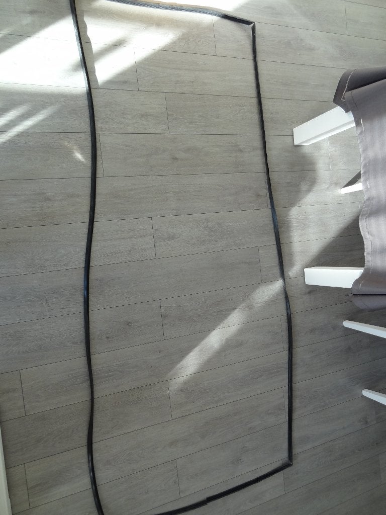 Deurprofiel Rubber Zwart 90,5 x 236 cm, Kunststof, Gebruikt, 80 tot 100 cm, 215 cm of meer