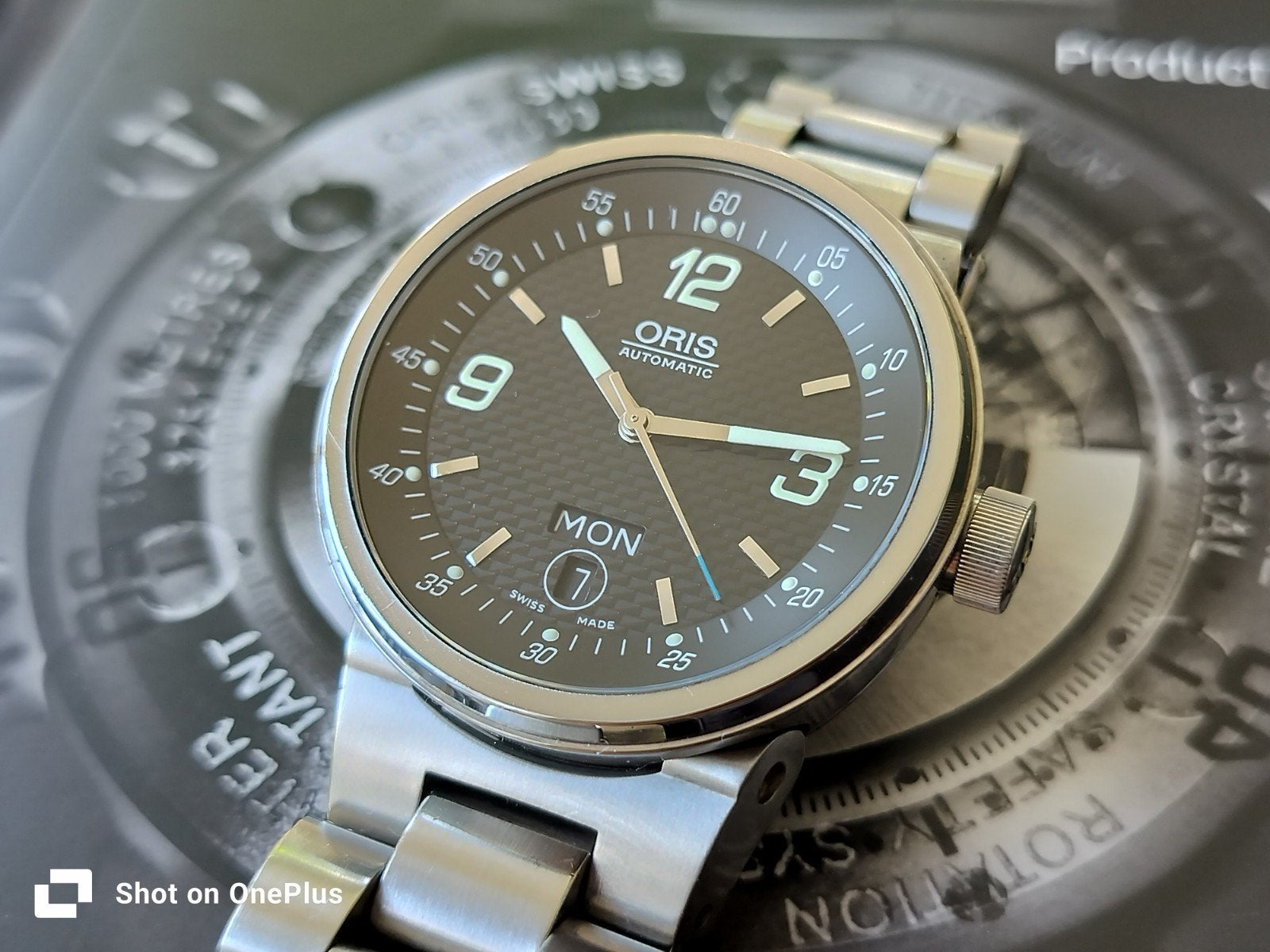 Oris Day Date Automatic Horloge 40 mm - Prachtig!, Overige merken, Zwart, Ophalen of Verzenden, Zo goed als nieuw