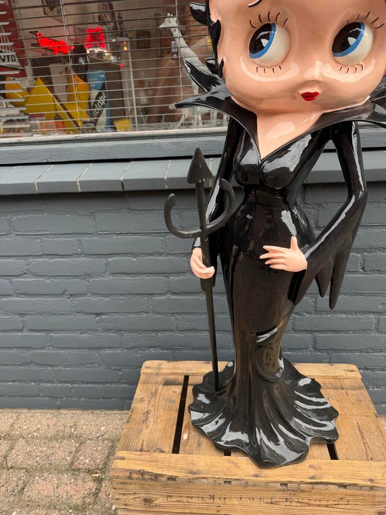 Grote Betty Boop Duivel Beeld - Uniek Decoratiestuk, Ophalen, Beeldje of Figuurtje, ., Zo goed als nieuw