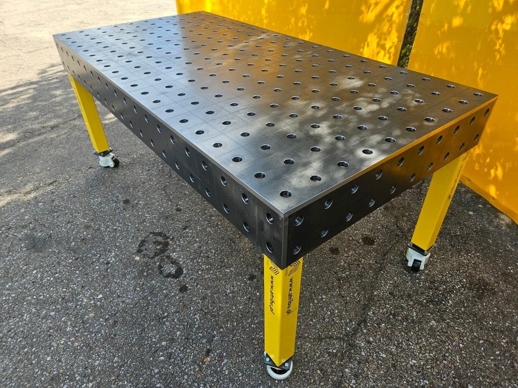 Lastafel 2400x1200x200mm, plaat 15,0, D28 gefreesde gaten., Doe-het-zelf en Verbouw, Ophalen of Verzenden, Nieuw, 250 ampère of meer