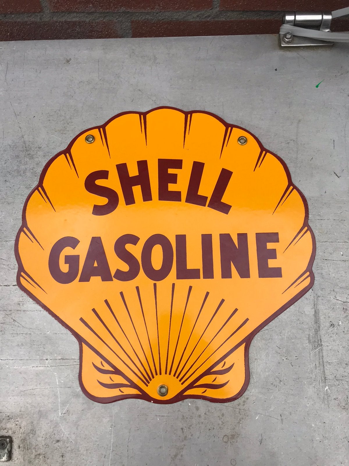 SHELL emaille reclamebord, Verzamelen, Merken en Reclamevoorwerpen, Ophalen of Verzenden, Gebruikt, Reclamebord