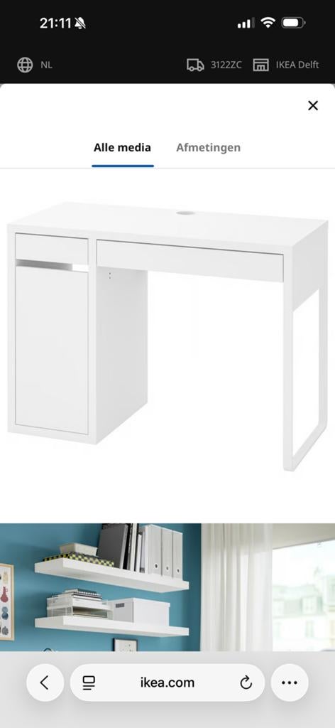 Ikea bureau, Ophalen, Zo goed als nieuw