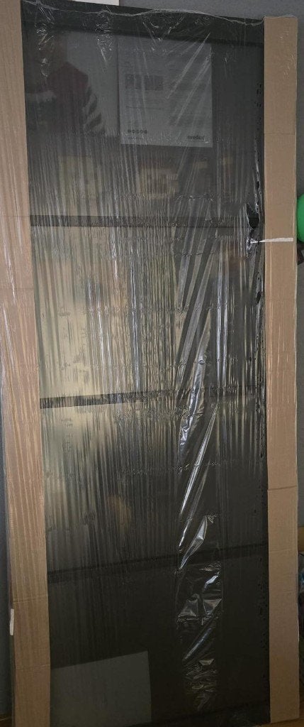 Svedex Binnendeur met glas NDB900 | Nova design | Diep zwart, Ophalen, 80 tot 100 cm, 215 cm of meer, Binnendeur