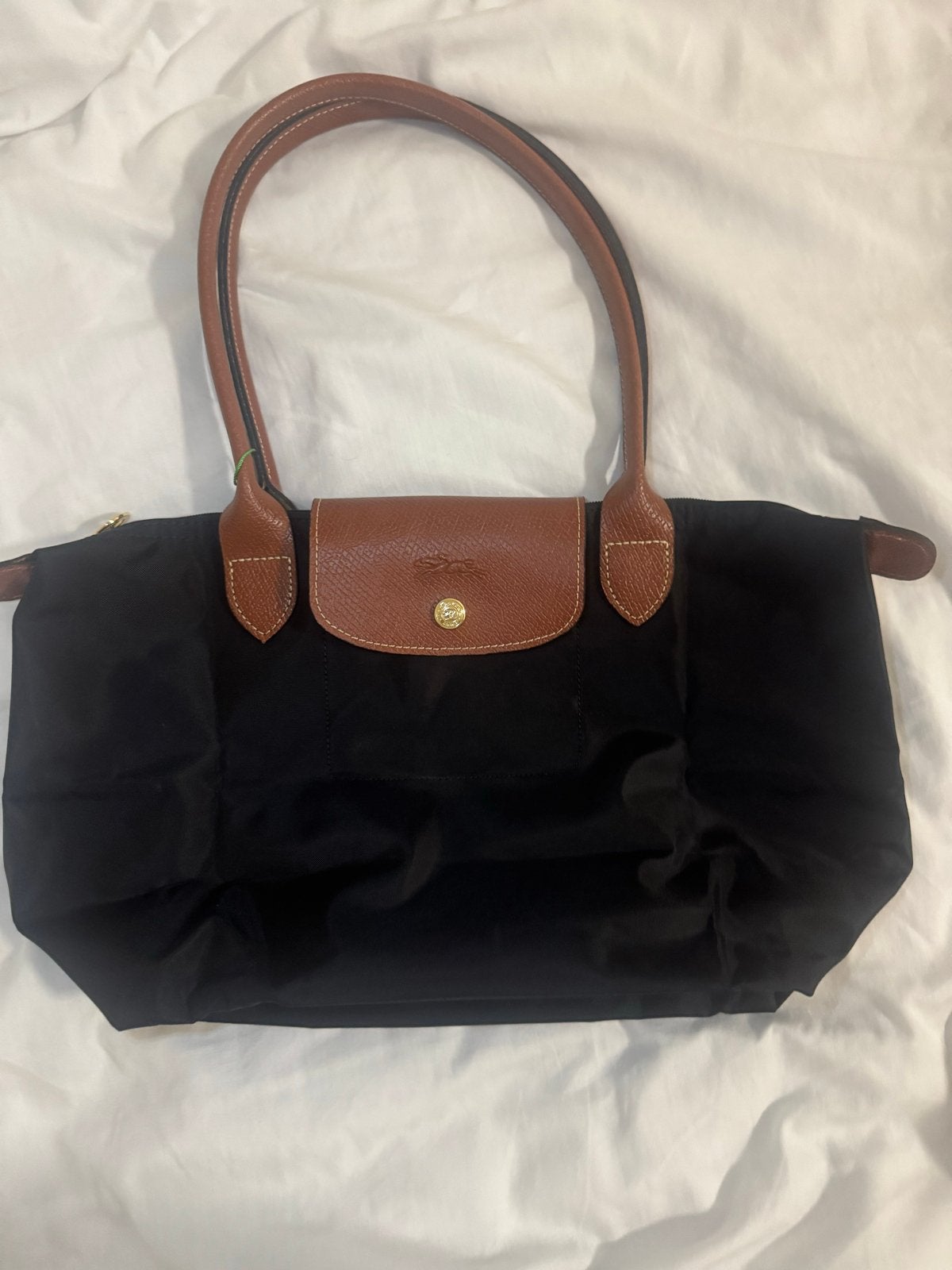 Longchamp Le Pliage Handtas Zwart - Zo goed als nieuw, Sieraden, Tassen en Uiterlijk, Tassen | Damestassen, Ophalen of Verzenden