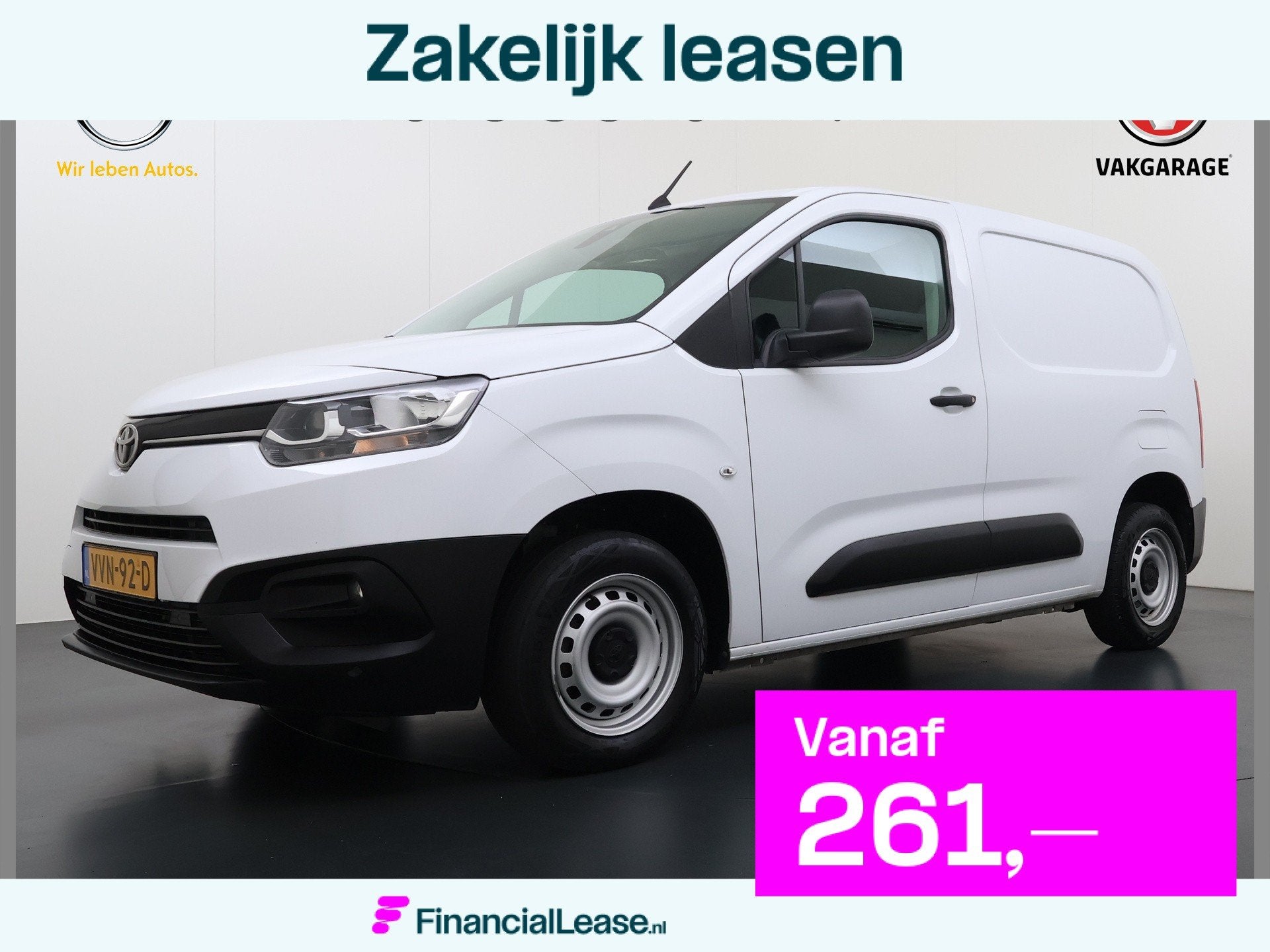 Toyota ProAce CITY 1.2T 111PK Benzine 3-Persoons Euro 6 Navi, Voorwielaandrijving, Wit, Origineel Nederlands, Bedrijf