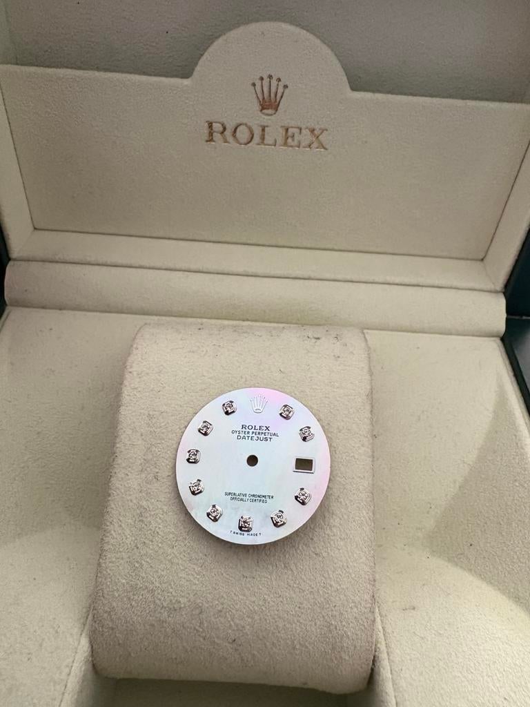Rolex parelmoer wijzerplaat  voor Rolex Datejust 36mm, Ophalen of Verzenden, Zo goed als nieuw, Staal, Rolex