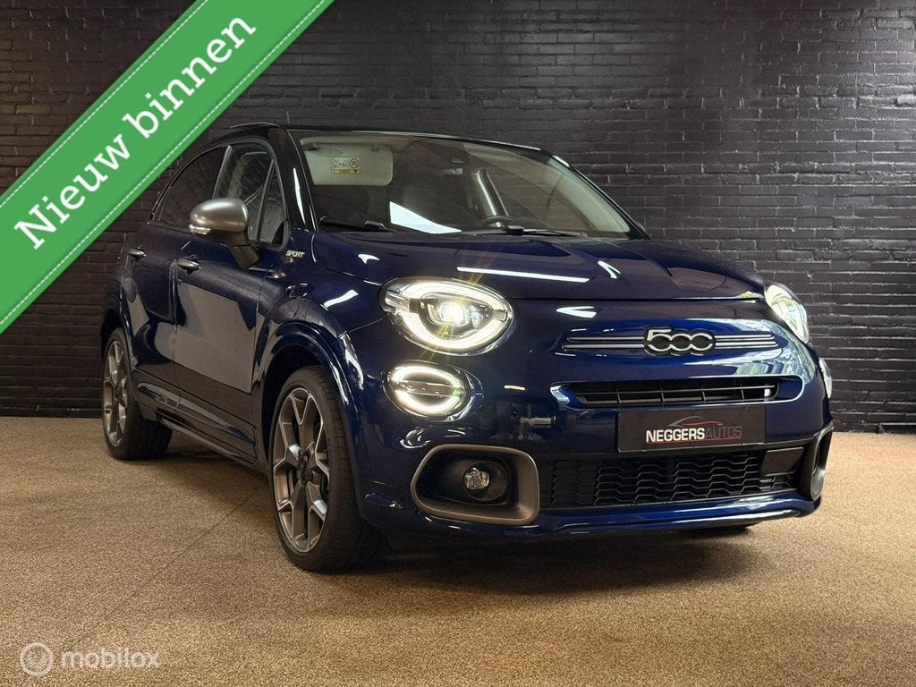 Fiat 500 X 1.5 Hybrid Sport PANO KEYLESS LEDER 1e EIG, Auto's, Fiat, 1380 kg, Gebruikt, Blauw, 500X