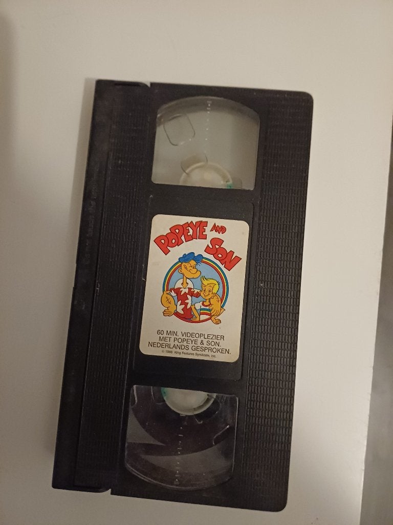 Popeye and Son – VHS (zonder hoes), Cd's en Dvd's, VHS | Kinderen en Jeugd, Gebruikt, Tekenfilm, Alle leeftijden, Ophalen of Verzenden