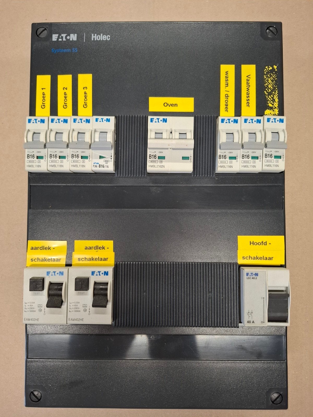 EATON HOLEC Systeem 55 Groepenkast - 1 Fase, Doe-het-zelf en Verbouw, Elektra en Kabels, Ophalen of Verzenden, Zo goed als nieuw
