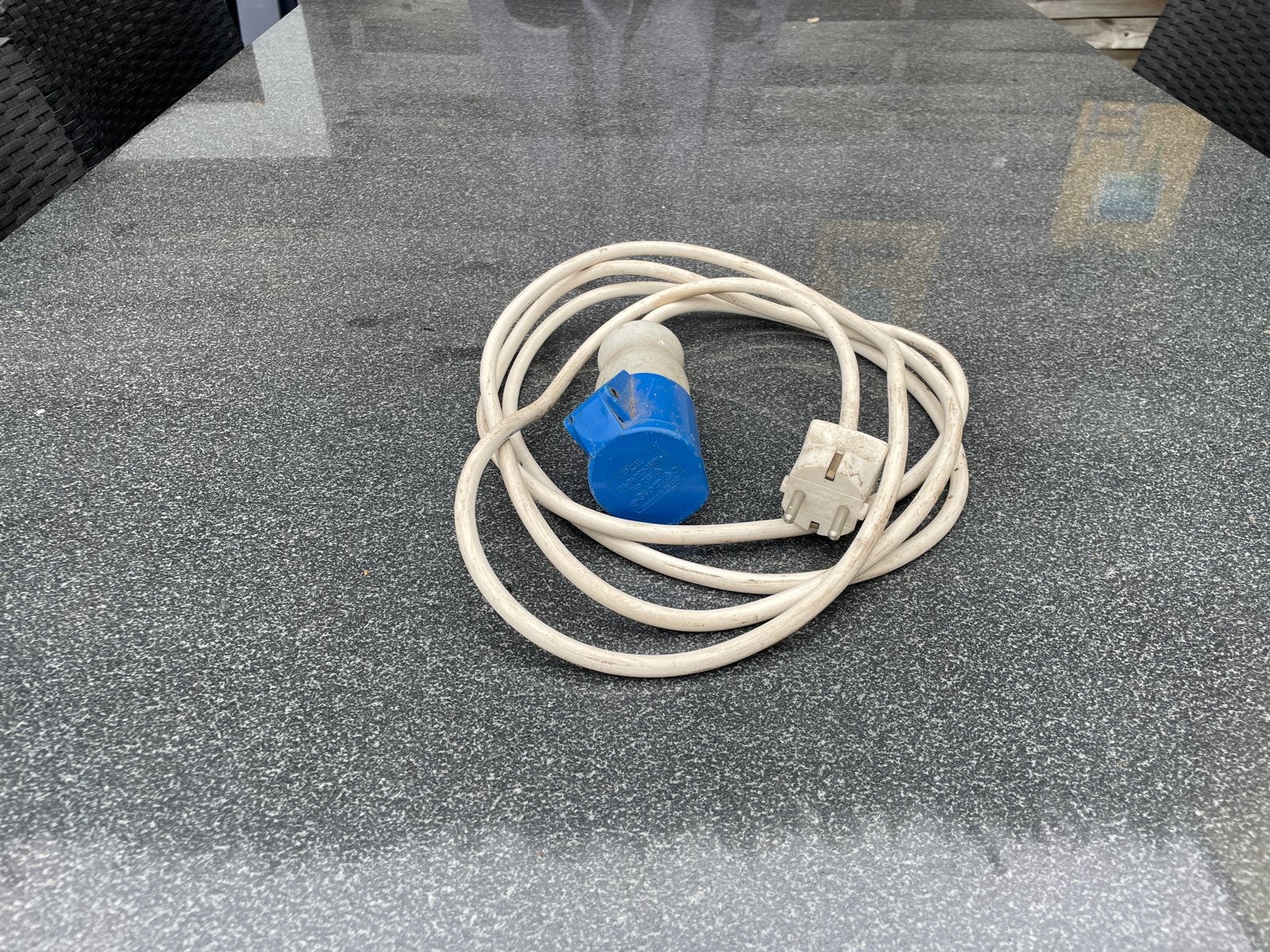 Verlengkabel met CEE en Schuko stekker, Ophalen of Verzenden, Gebruikt, Kabel of Snoer
