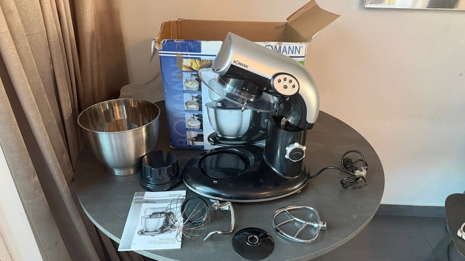 Bomann Keukenmachine KM 362 CB - Nieuw in doos, 4 liter of meer, Ophalen of Verzenden, Nieuw, 3 snelheden of meer