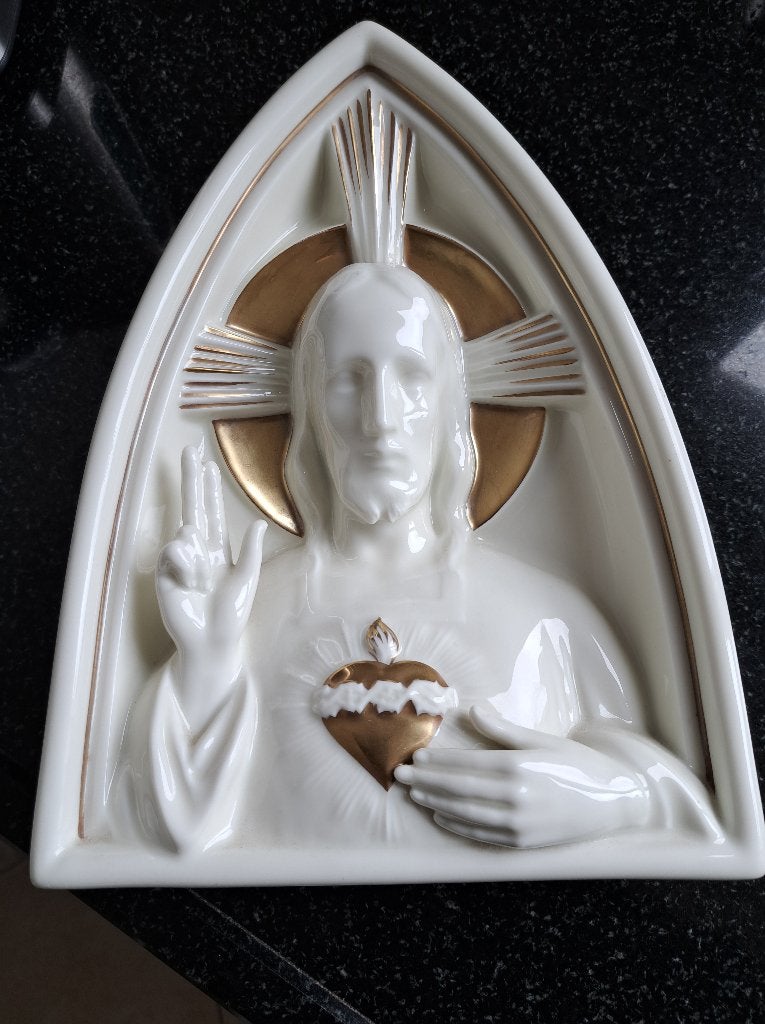 Porselein Rosenthal beeld H Hart van Jezus, Ophalen of Verzenden, Overige materialen, Beeld, Religie