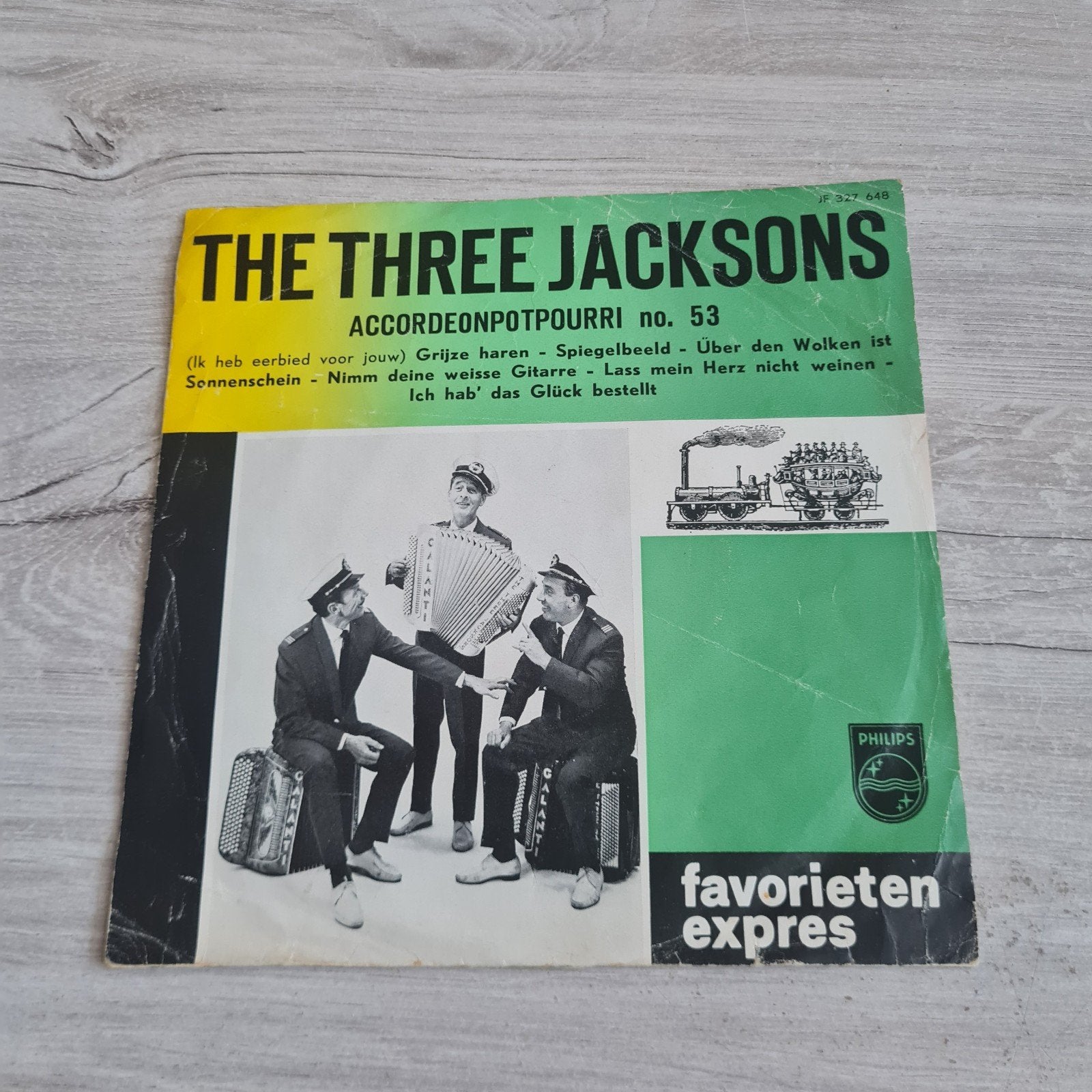 The Three Jacksons - Accordeonpotpourri no. 53, Gebruikt, Overige genres, 7 inch, Ophalen of Verzenden