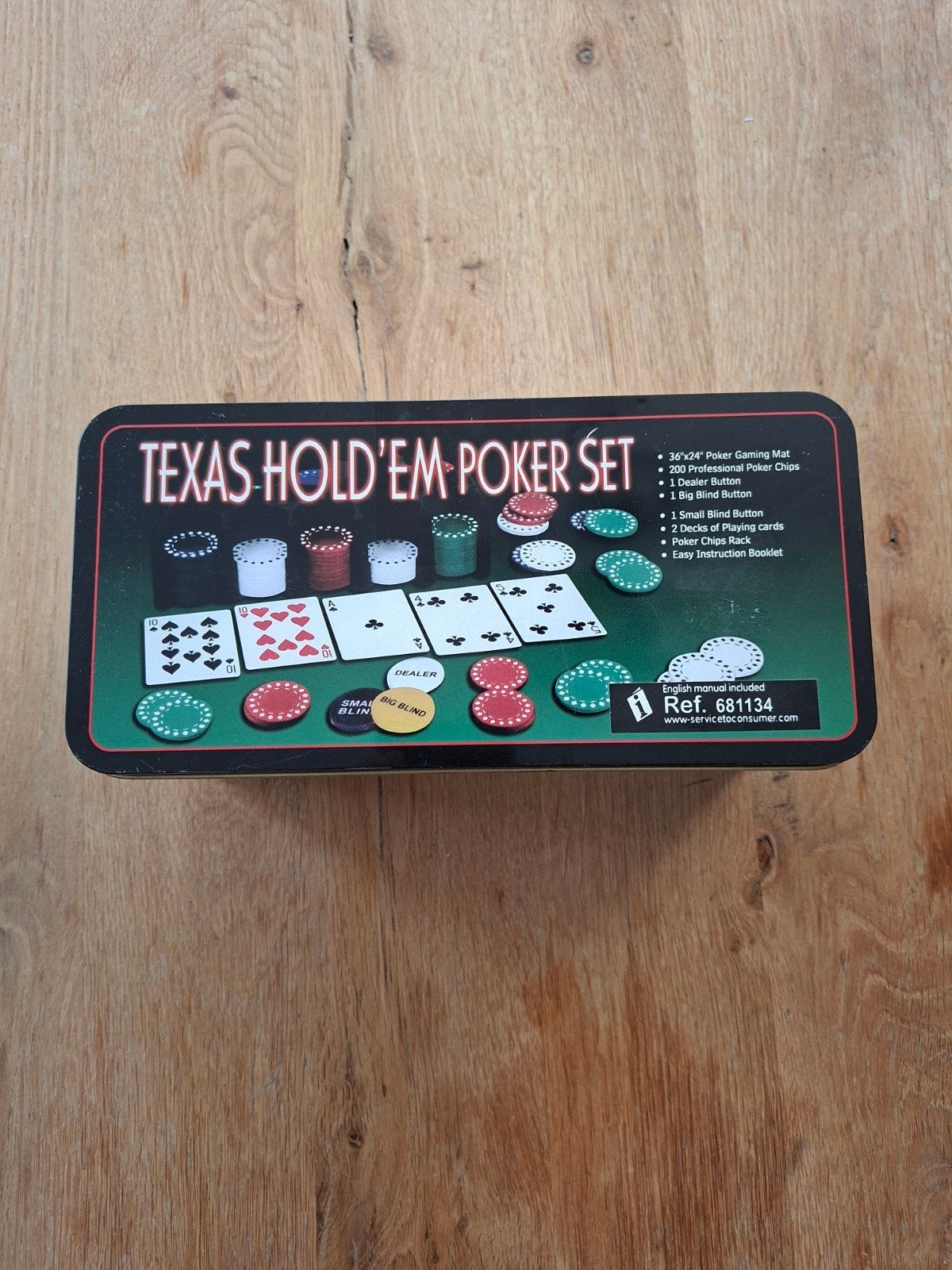 texas hold'em poker set (helemaal compleet), Vijf spelers of meer, Ophalen of Verzenden, Zo goed als nieuw, Onbekend