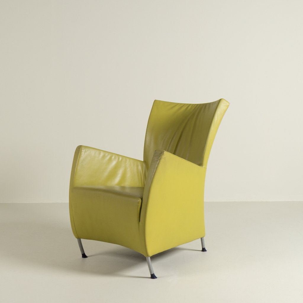 Montis Windy Fauteuil Lime Leer - Grijs, Niet ingevuld, Zo goed als nieuw, Niet ingevuld, Niet ingevuld