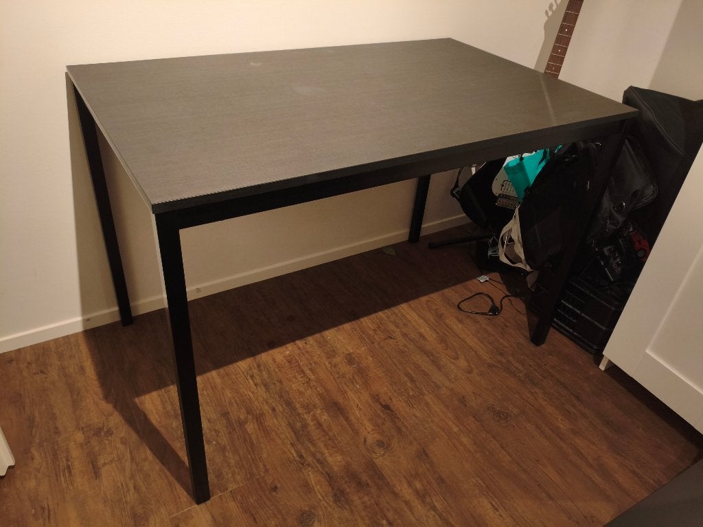 Tafel, Huis en Inrichting, Tafels | Eettafels, Gebruikt, 50 tot 100 cm, 100 tot 150 cm, Vier personen, Rechthoekig, Kunststof