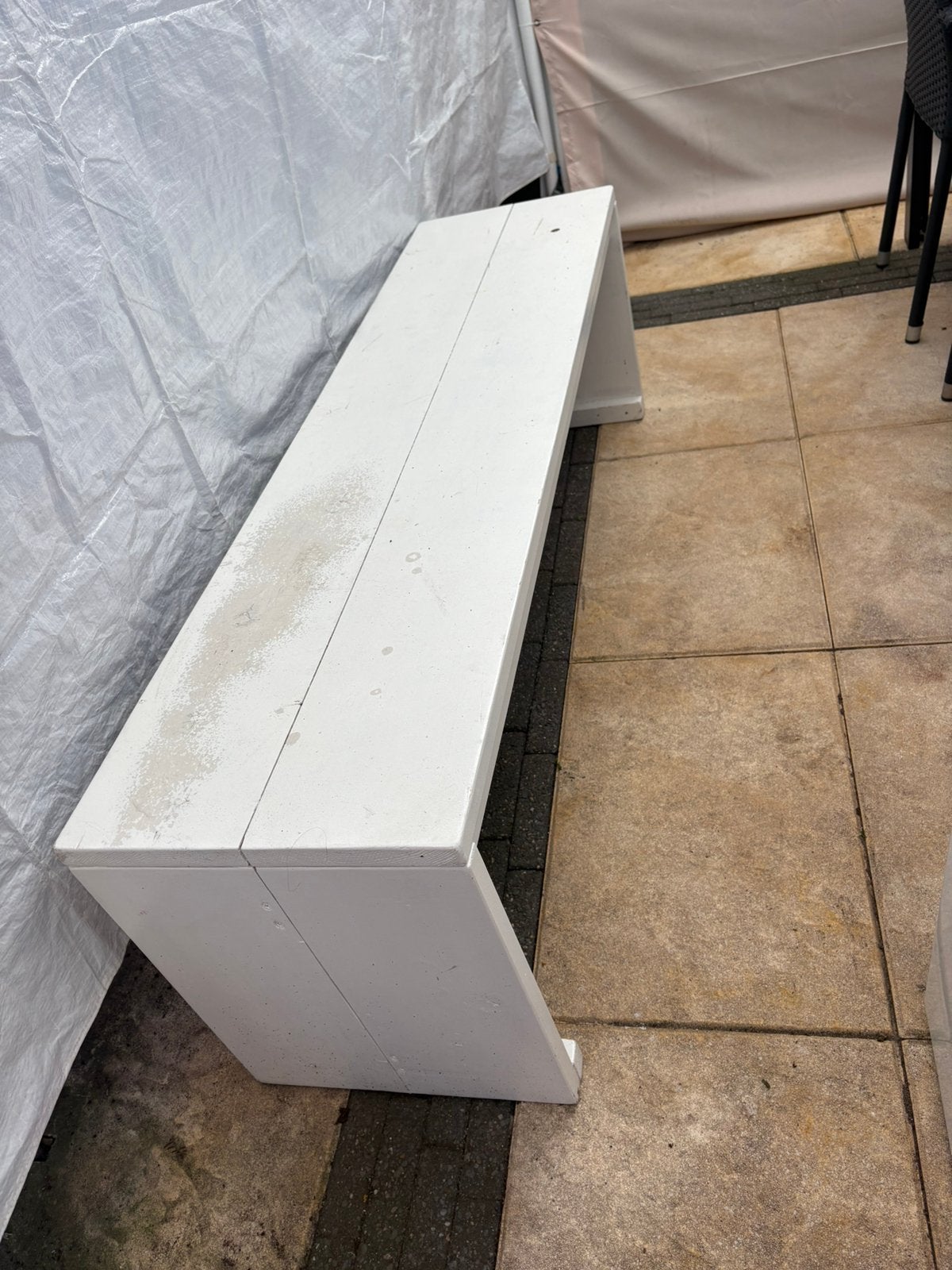 Steigerhouten bankje, Ophalen, 30 tot 80 cm, Radiator, Minder dan 60 cm