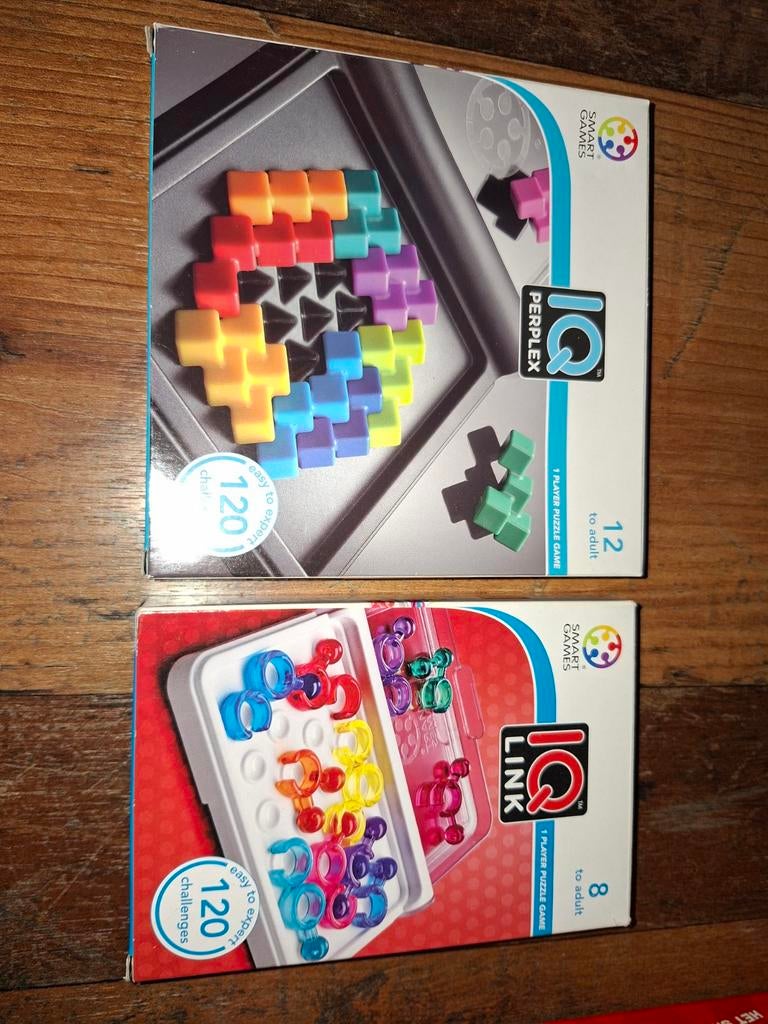 SmartGames IQ Perplex & IQ Link Puzzelspellen, Ophalen of Verzenden, Gebruikt, Rubik's of 3D-puzzel