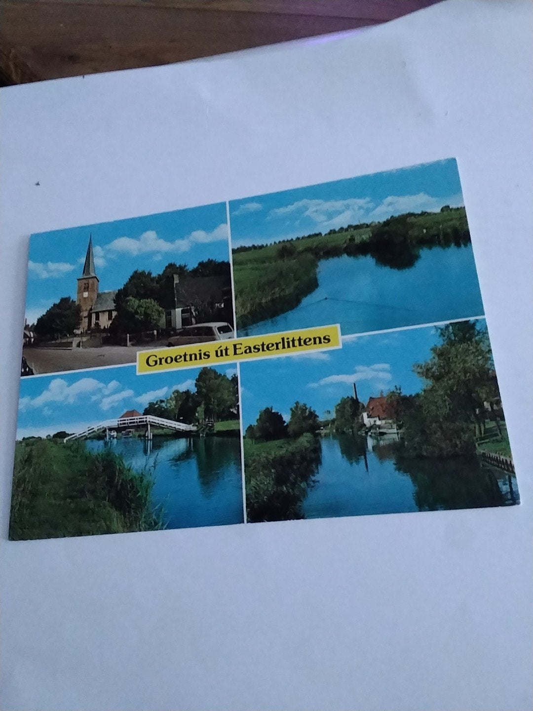 Ansichtkaart Groetnis út Easterlittens - Friesland, Ophalen of Verzenden