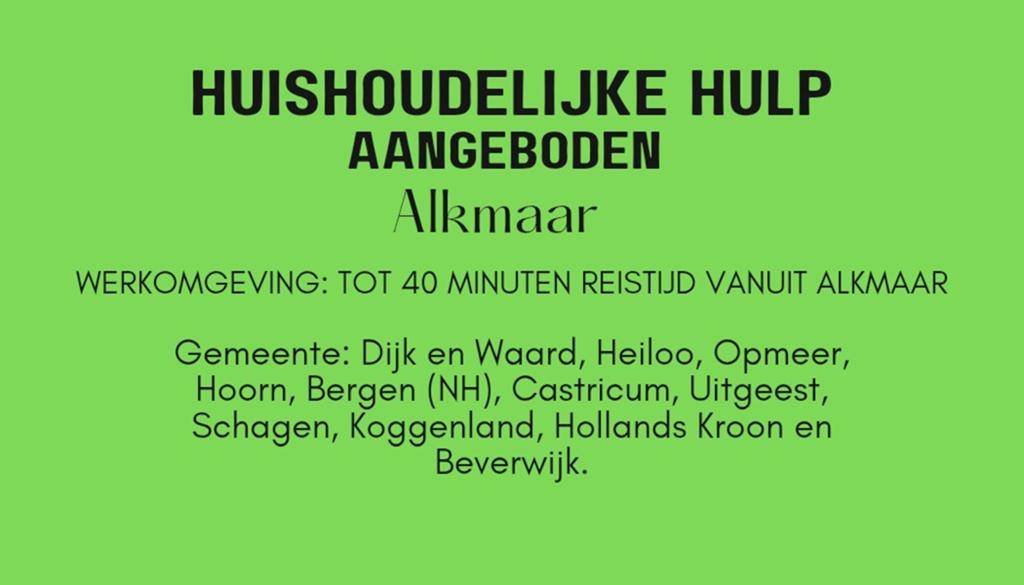 AANGEBODEN: Betrouwbare huishoudelijke hulp / schoonmaakster, Schoonmaken