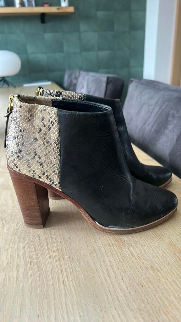 Ted Baker maat 40 pumps enkellaarsjes leer, Kleding | Dames, Ophalen of Verzenden, Zo goed als nieuw, Zwart