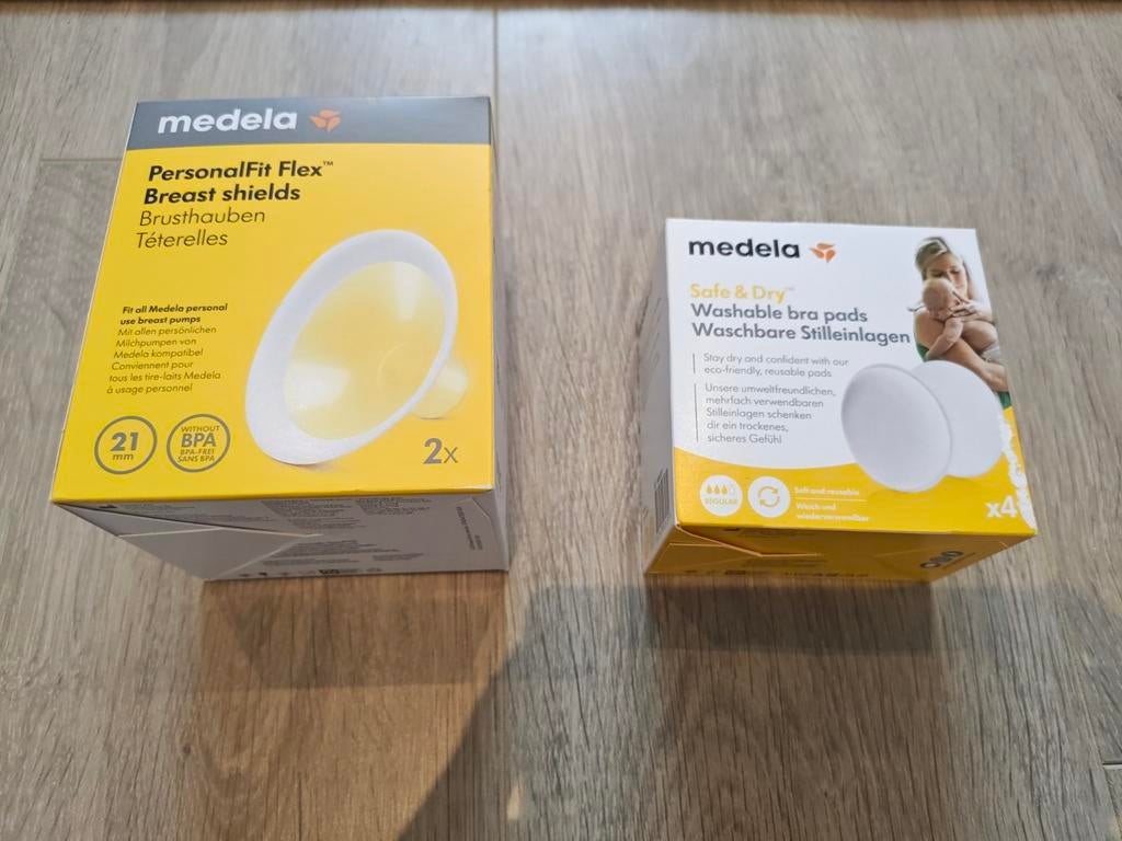 Medela wasbare zoogcompressen en borstschilden 21mm, Ophalen, Gebruikt, Overige typen
