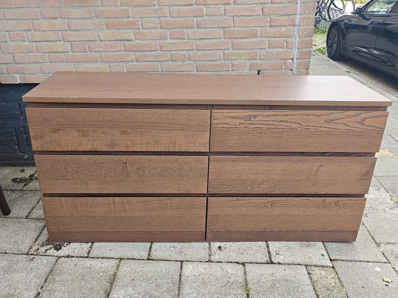 IKEA MALM ladekast - Bruin, 6 laden, Huis en Inrichting, Kasten | Ladekasten, Gebruikt, Minder dan 100 cm, 100 tot 150 cm, 25 tot 50 cm