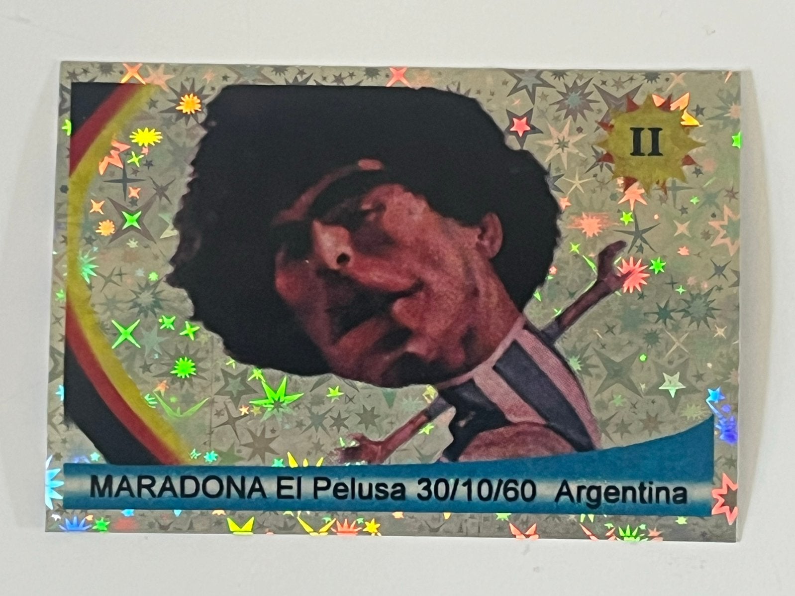 Voetbalplaatje Diego Maradona Sticker Reyauca 2006 Venezuela, Verzenden, Zo goed als nieuw, Buitenlandse clubs, Poster, Plaatje of Sticker