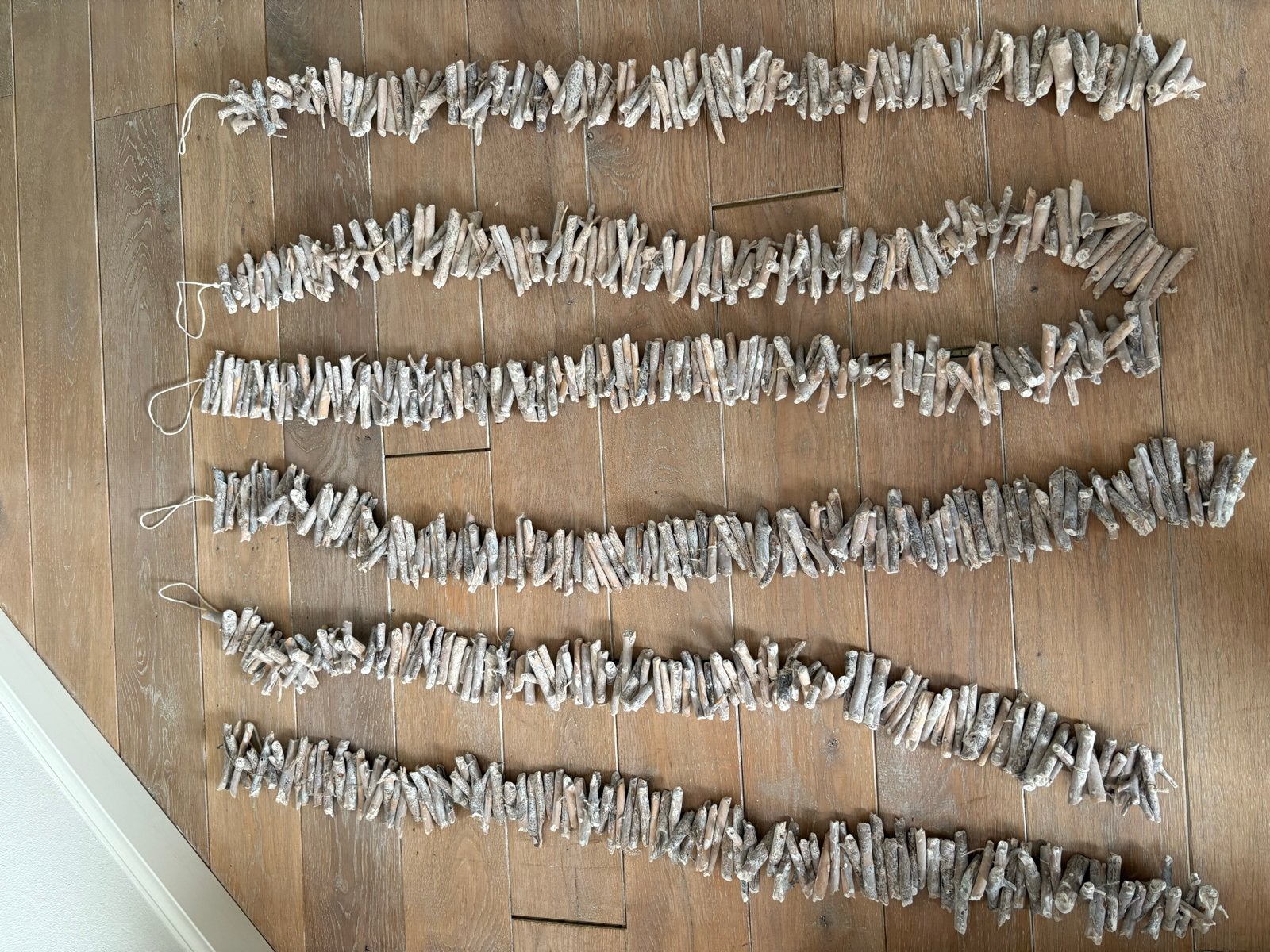 Decoratieve Drijfhout Slinger - White Wash (6 stuks), Hout, Gebruikt, Ophalen of Verzenden, Landelijk