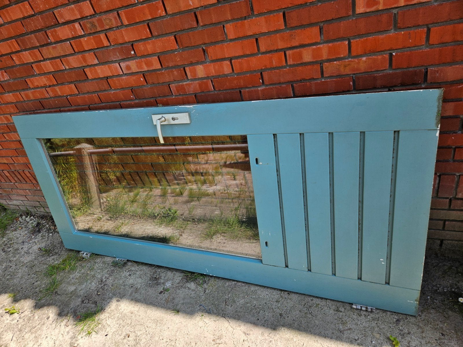 Hardhouten buitendeur 93 x 211, Ophalen, Gebruikt, 80 tot 100 cm, Buitendeur