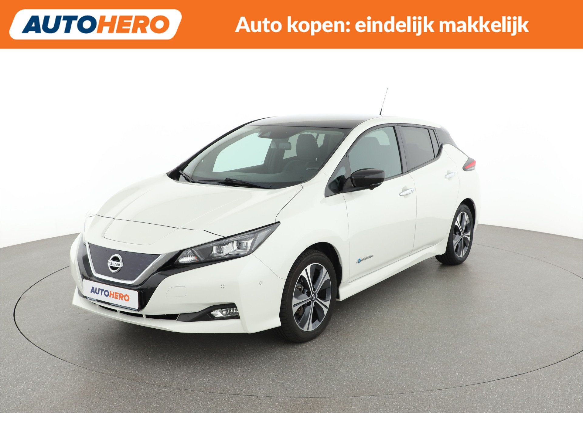 Nissan Leaf Tekna 40 kWh | VK39226 | (bj 2018, automaat), Auto's, Nissan, Gebruikt, Wit, 378 km, Leaf