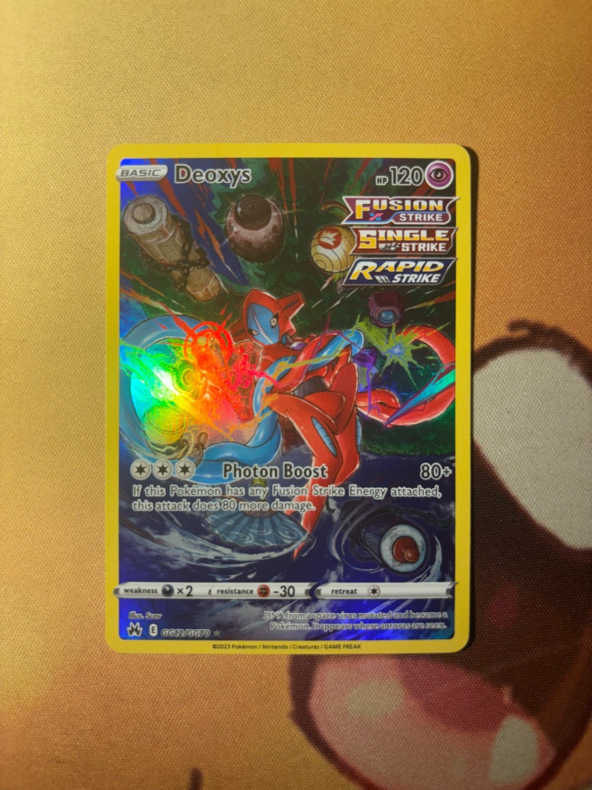 Deoxys (GG12/GG70) - Crown Zenith - Pokémon Kaart, Ophalen of Verzenden, Zo goed als nieuw, Losse kaart, Foil