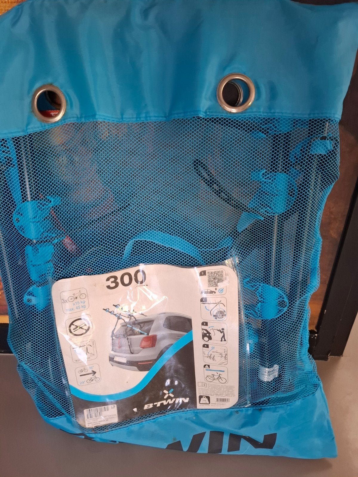 Fietsendrager B'Twin 300 voor 3 fietsen, Auto diversen, Fietsendragers, Zo goed als nieuw, Achterklepdrager, 3 fietsen of meer