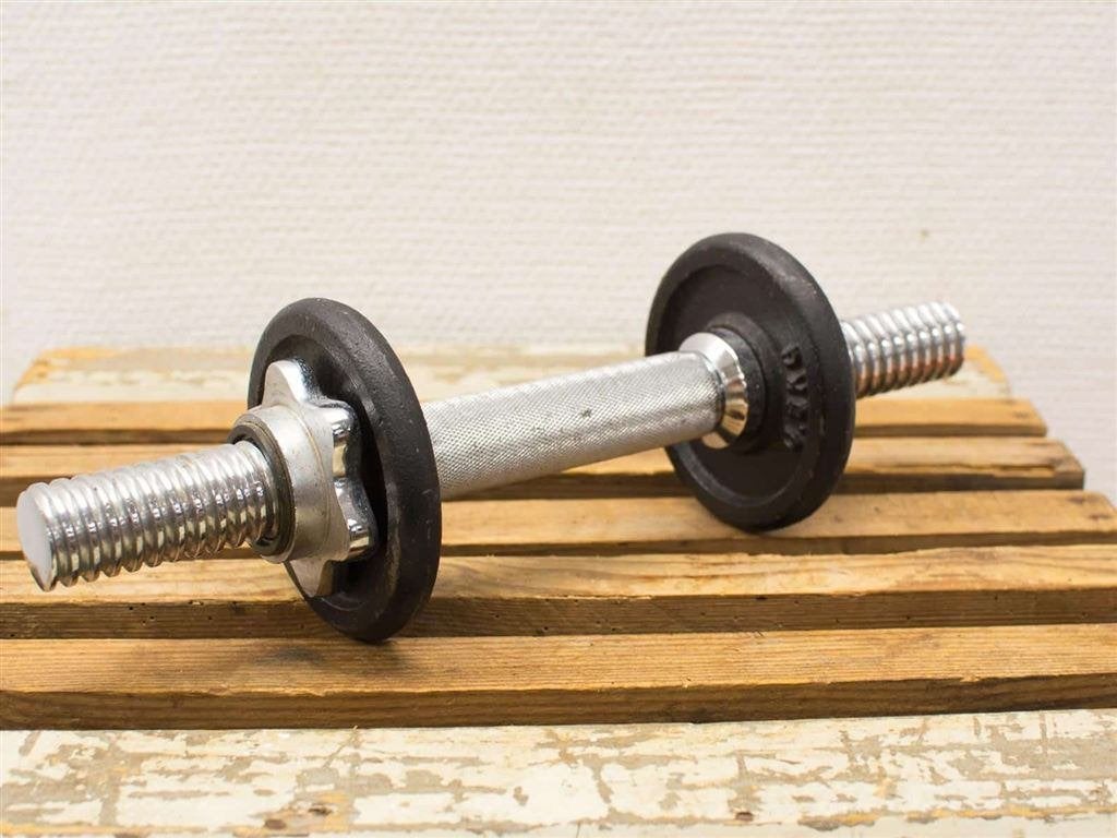 Halter met gewichten, Dumbell 114732, Sport en Fitness, Ophalen of Verzenden, Gebruikt, Halterset