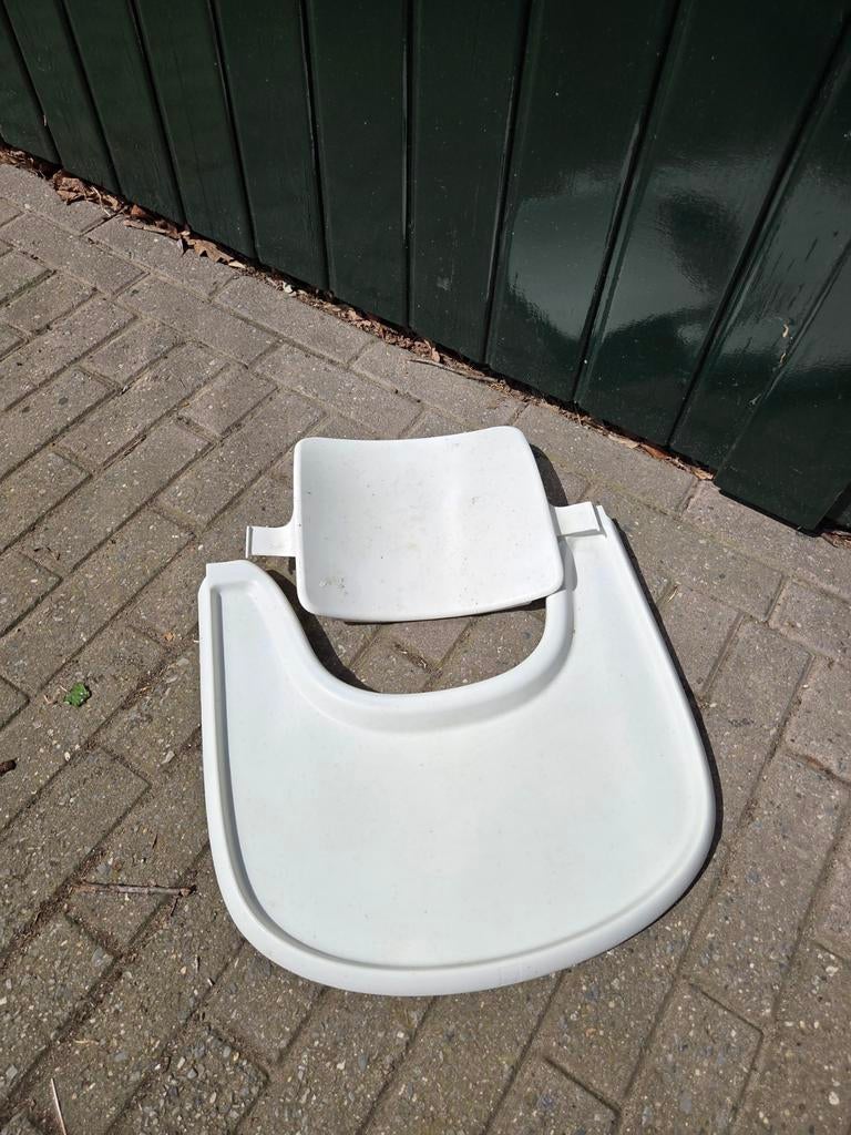 Stokke Tripp Trapp eetblad en rugleuning, Ophalen of Verzenden, Gebruikt, Meegroeistoel