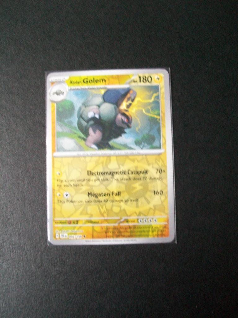 1923. Nieuwe Pokemon Kaart Holofoil Alolan GOLEM   (046/159), Verzenden, Nieuw, Losse kaart, Foil