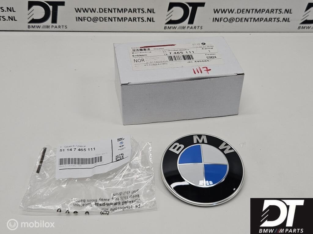 Embleem achter 82mm BMW 7-serie G11 G12 51147465111, Nieuw, Ophalen of Verzenden
