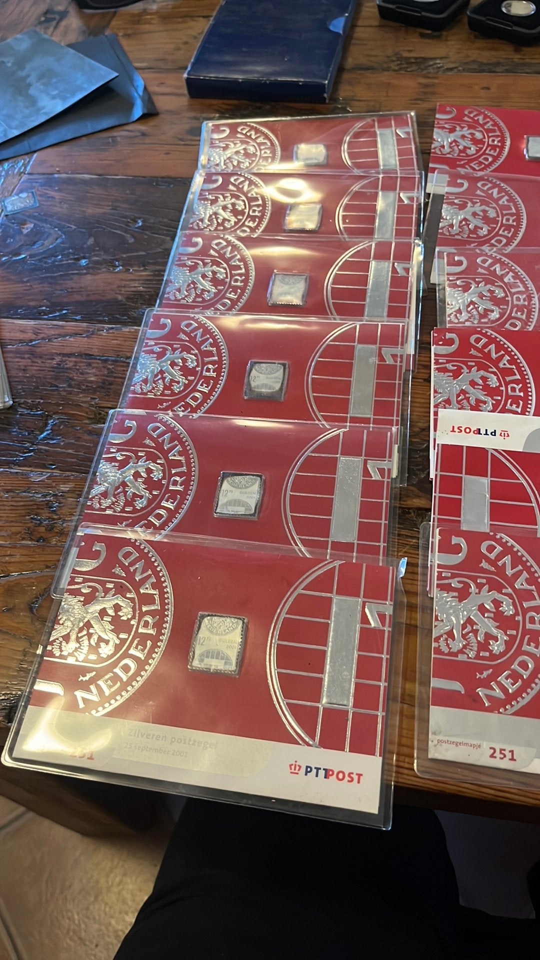 Partij pttpost zilveren postzegelmapjes 251 2001, Ophalen, 50 gulden