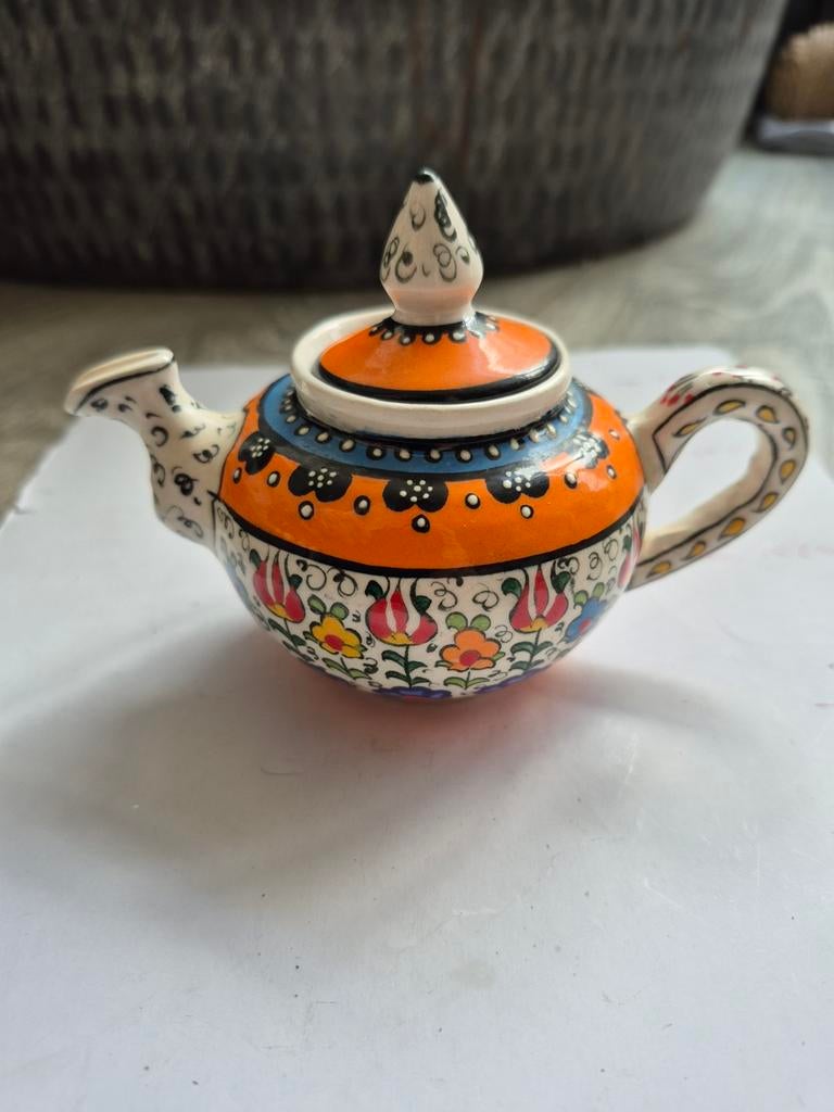 Decoratieve Turkse theepot - Handgemaakt en kleurrijk, Ophalen of Verzenden